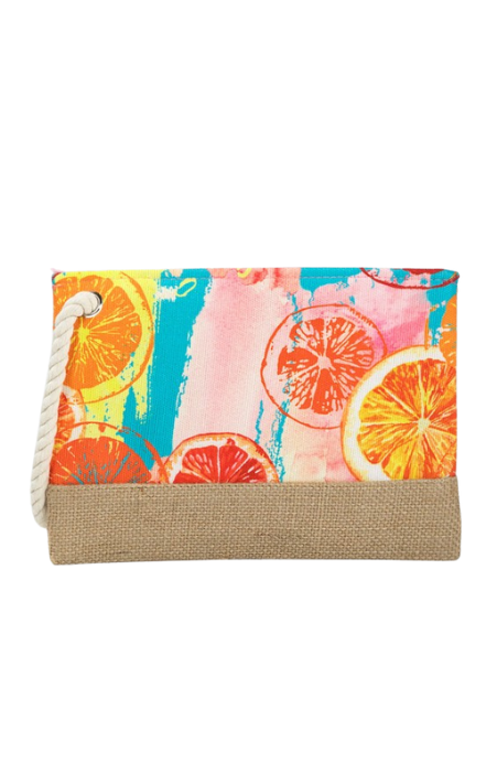 Main Squeeze Citrus Jute Pouch - Final Sale