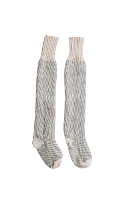 Open Work Ribbed Knit Lounge Socks