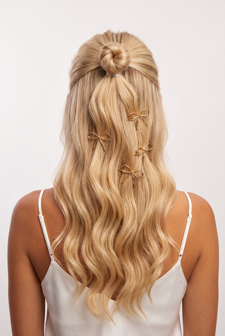KITSCH Puffy & Bow Bobby Pins Set