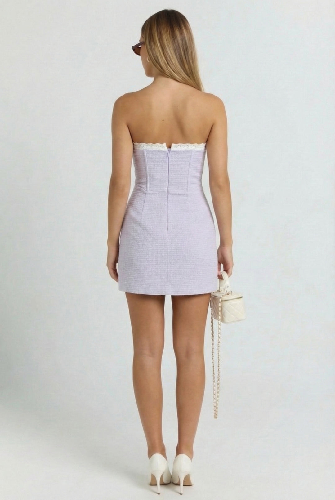 Lorraine Tweed Corset Mini Dress