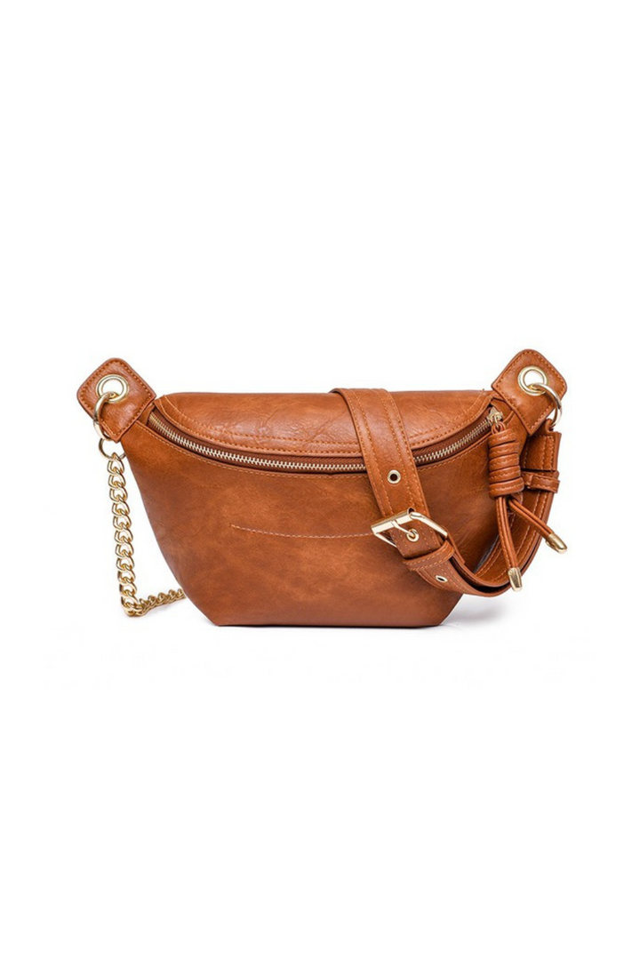 Vegan Leather Luxe Convertible Sling Belt Bag