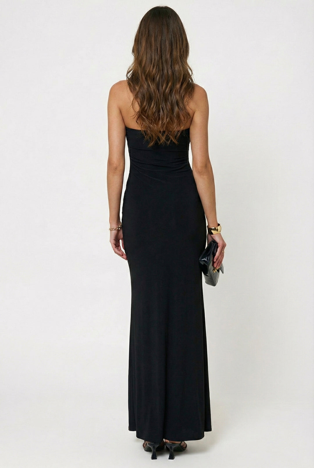 Stay Late Strapless Maxi Dress
