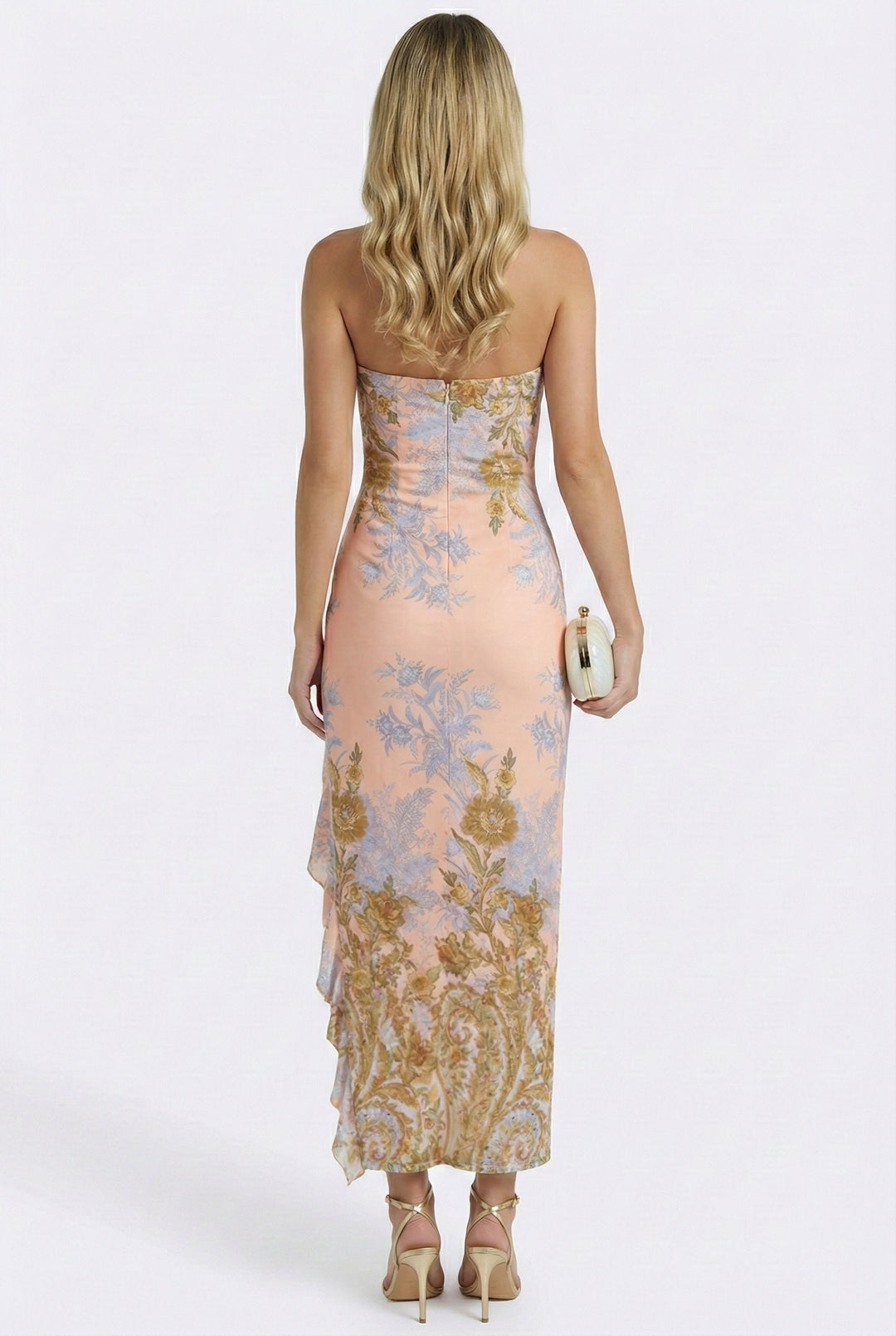 Make Your Entrance Ruffle Tube Maxi Dress - Large