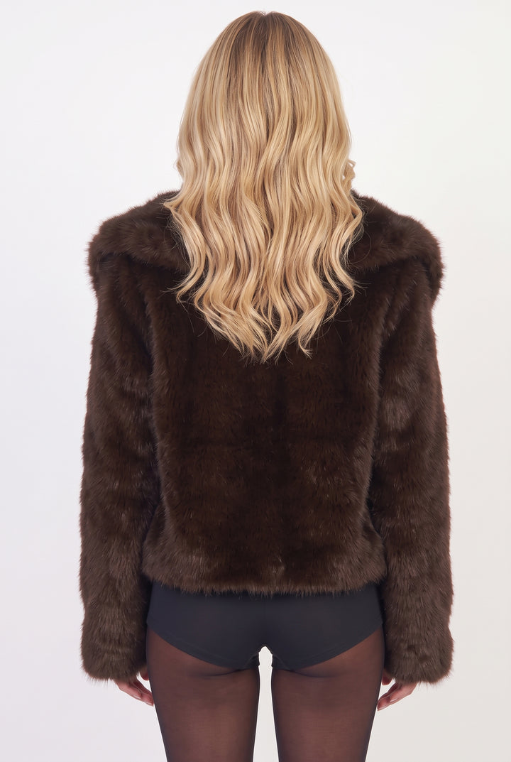 Marella Oversized Faux Fur Jacket