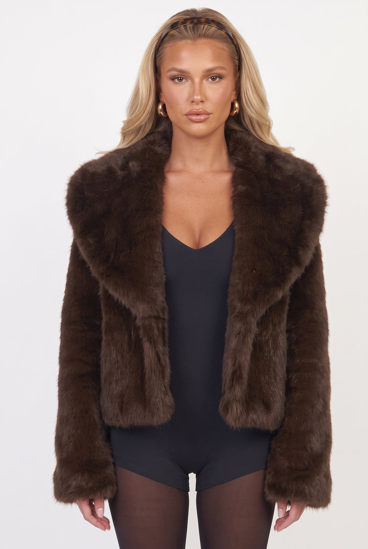 Marella Oversized Faux Fur Jacket
