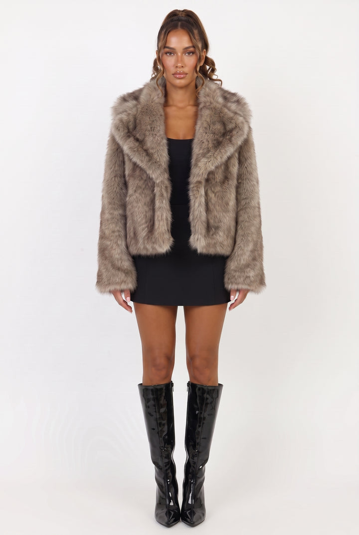 Marella Oversized Faux Fur Jacket