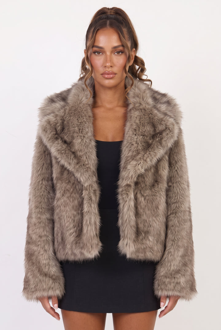 Marella Oversized Faux Fur Jacket