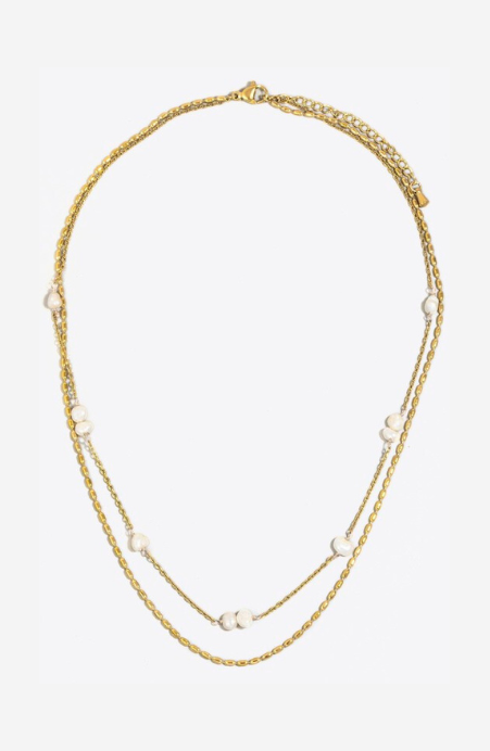 Luna Pearl Station Necklace