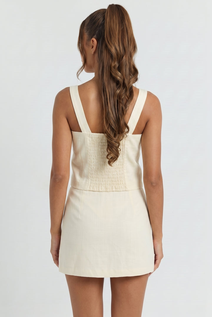 On the Lawn Embroidered Mini Skirt