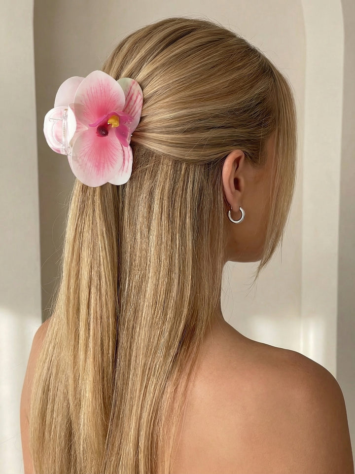 Orchid Garden Party Hair Claw Clip