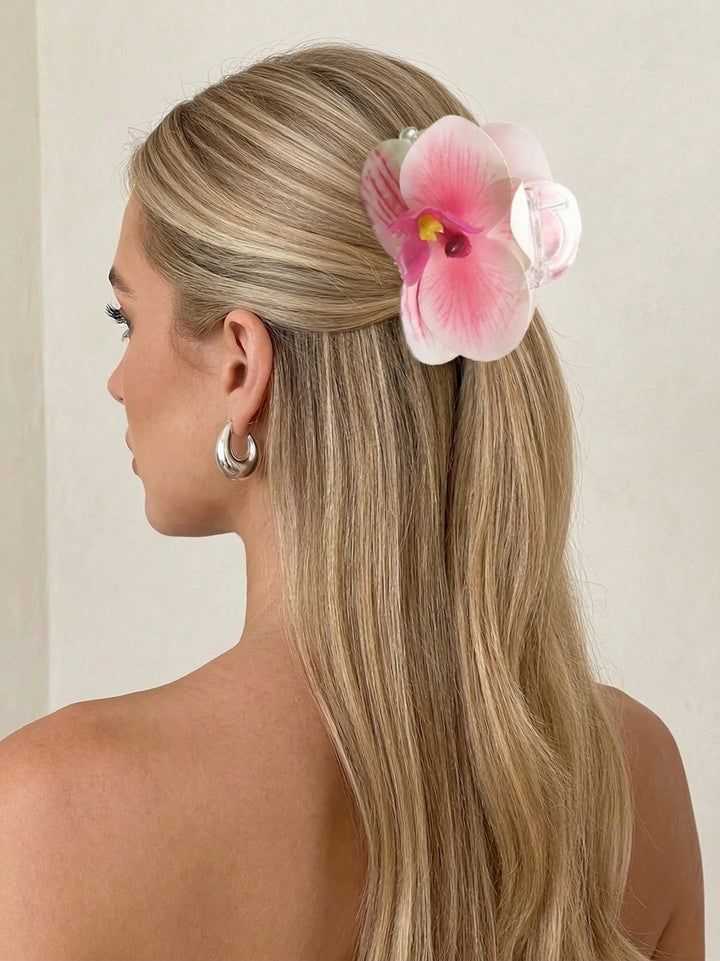 Orchid Garden Party Hair Claw Clip