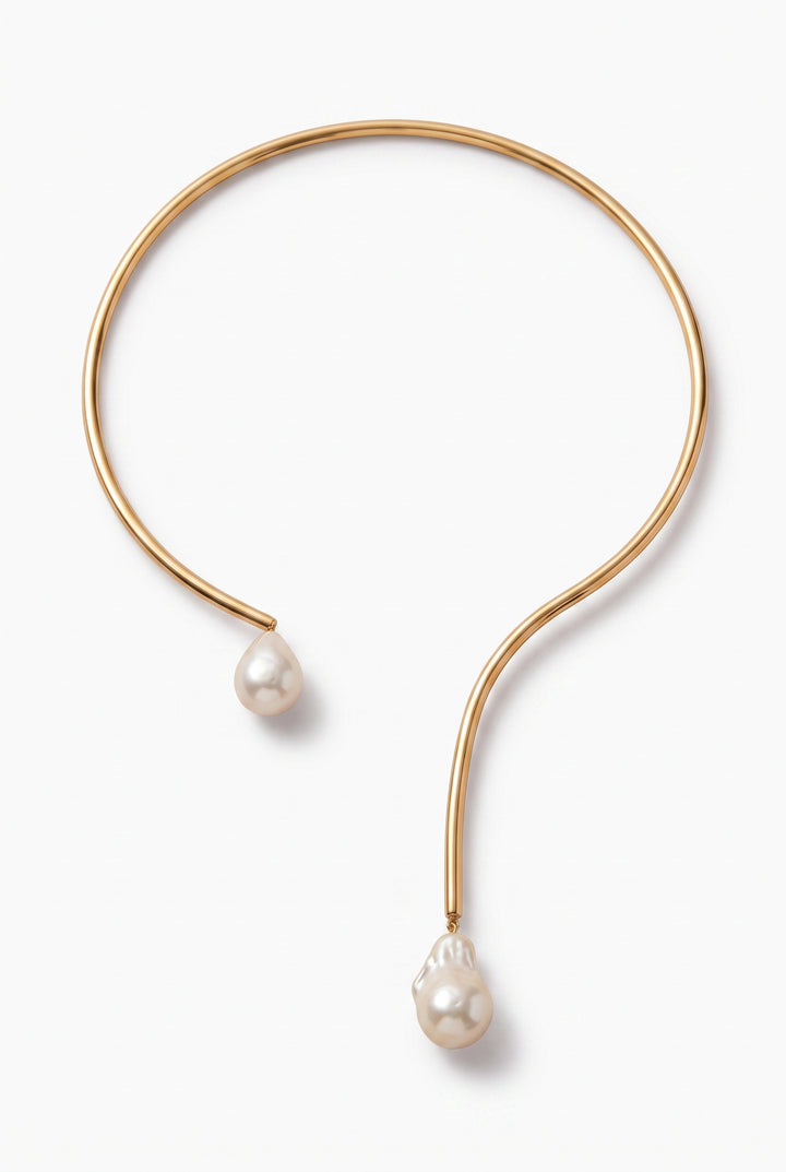 Baroque Pearl Collar Necklace
