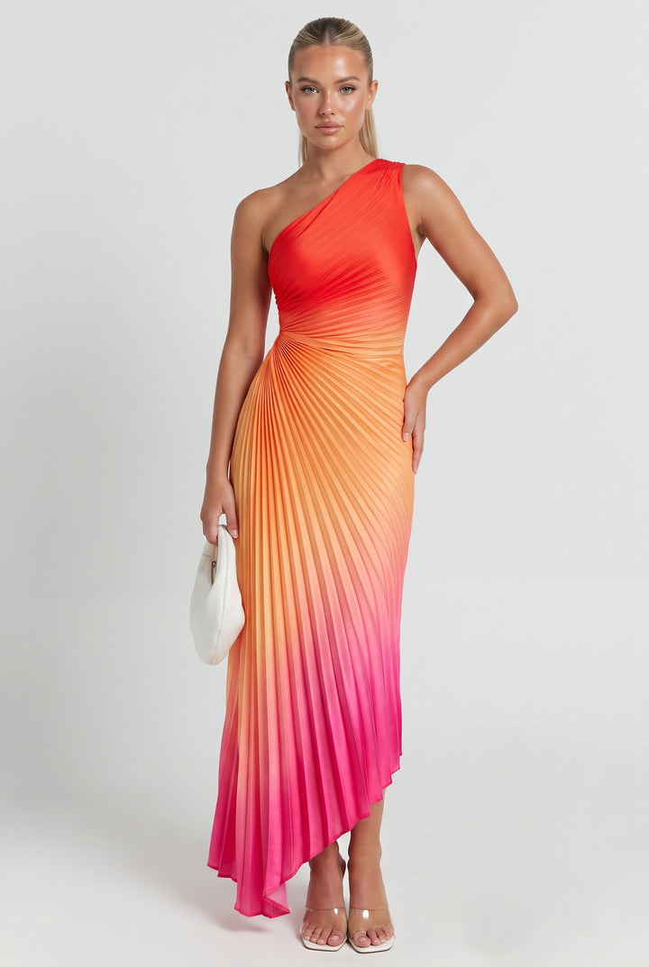Palace in Jaipur Ombré Pleated Maxi Dress