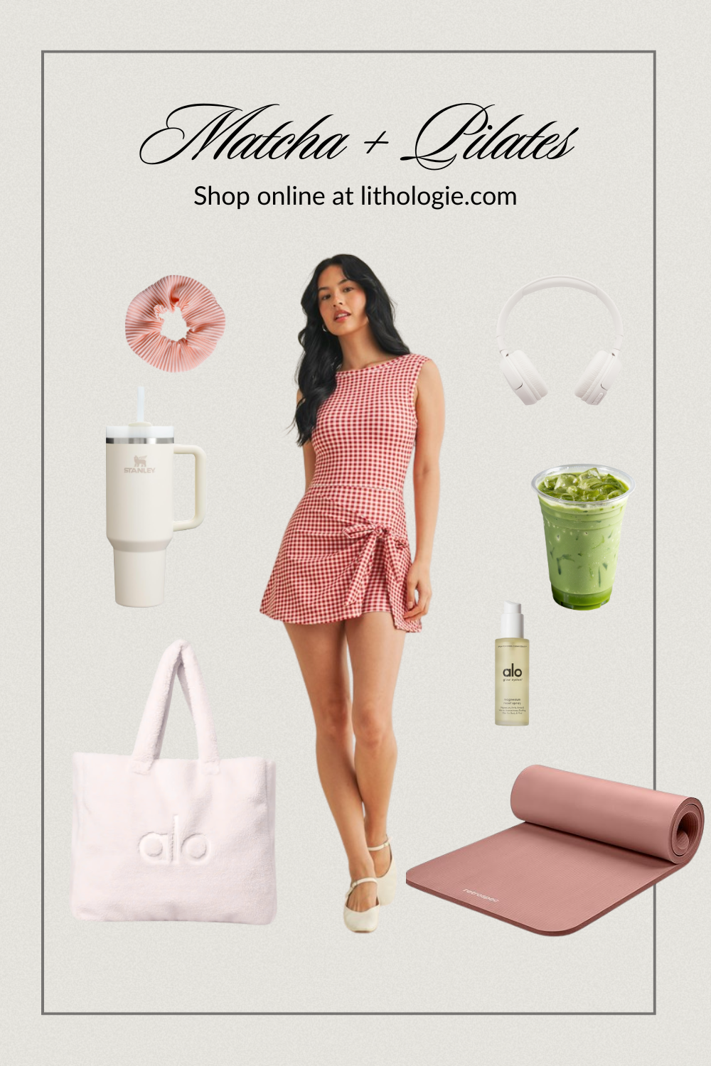 Gingham Charm Wrap Mini Dress