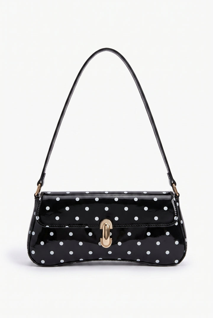 Polished Little Polka Dot Baguette Bag