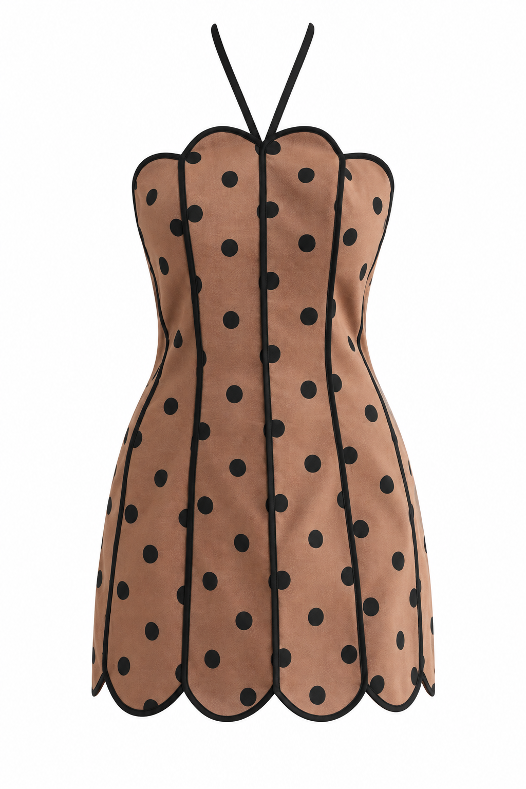 Stracciatella Scallop Mini Dress