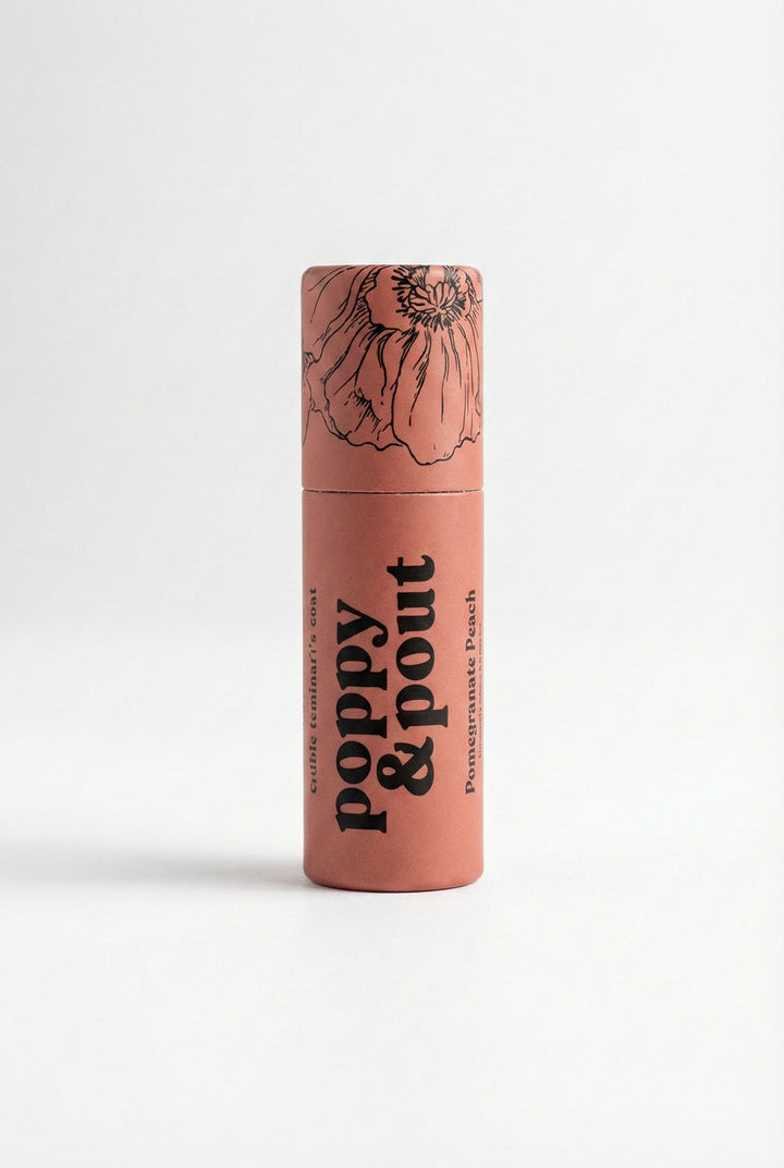 Poppy & Pout Pomegranate Peach Lip Balm