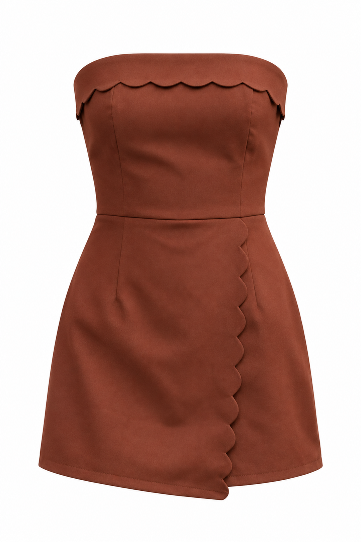 Last Seen in Tuscany Scallop Romper