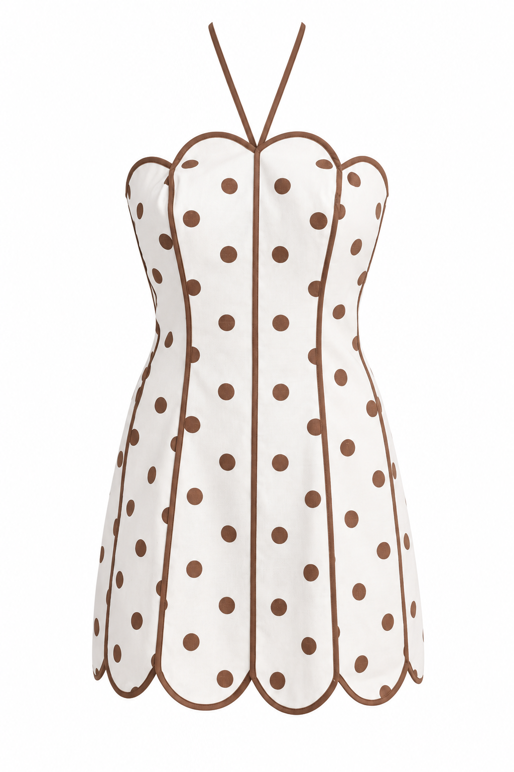 Stracciatella Scallop Mini Dress