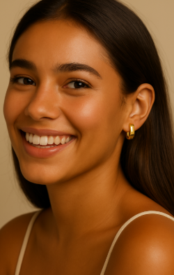 Mira U-Shaped Huggie Hoops