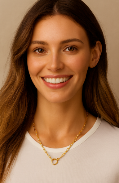 AURÉ Lia Paperclip Chain Necklace