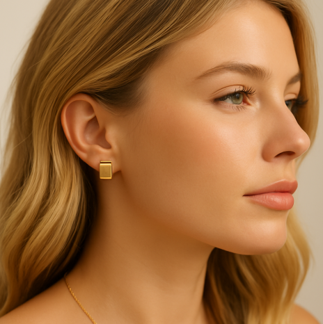 Forma Square Huggie Earrings