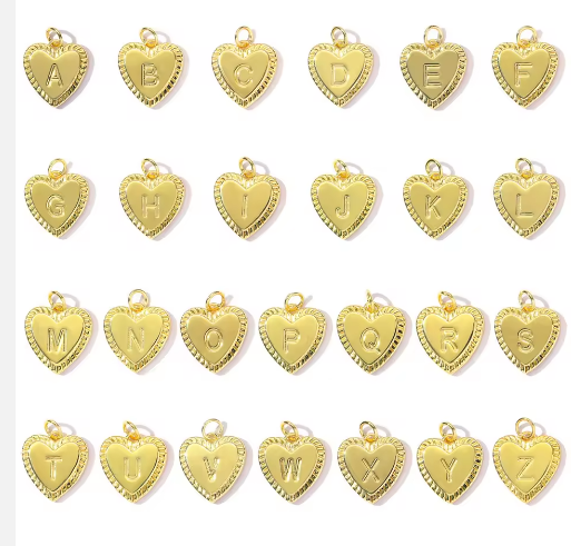 Initial Heart Charm