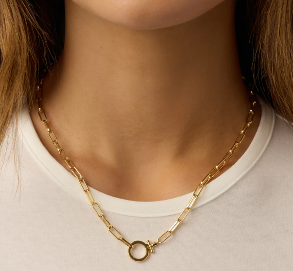 AURÉ Lia Paperclip Chain Necklace