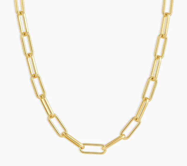 AURÉ Lia Paperclip Chain Necklace