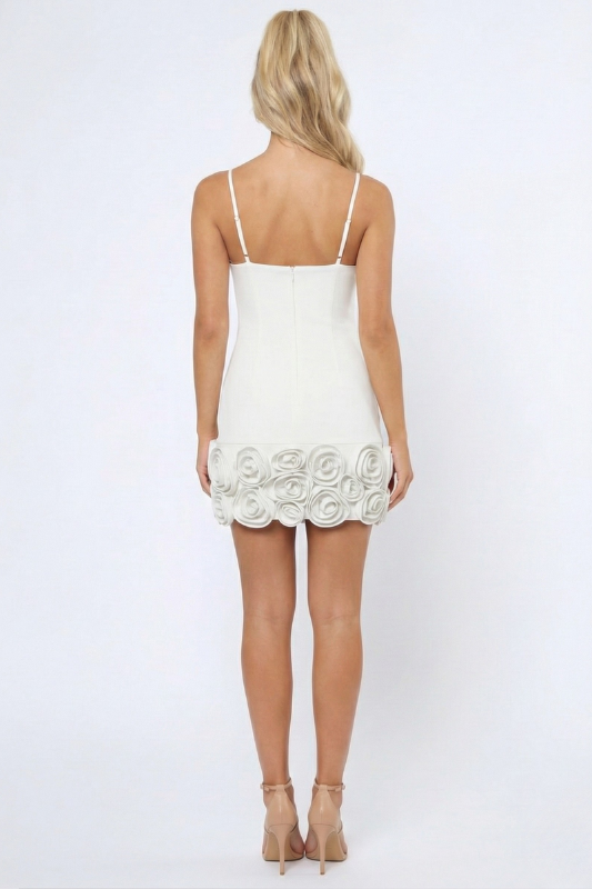 Sculpted in Roses Mini Dress