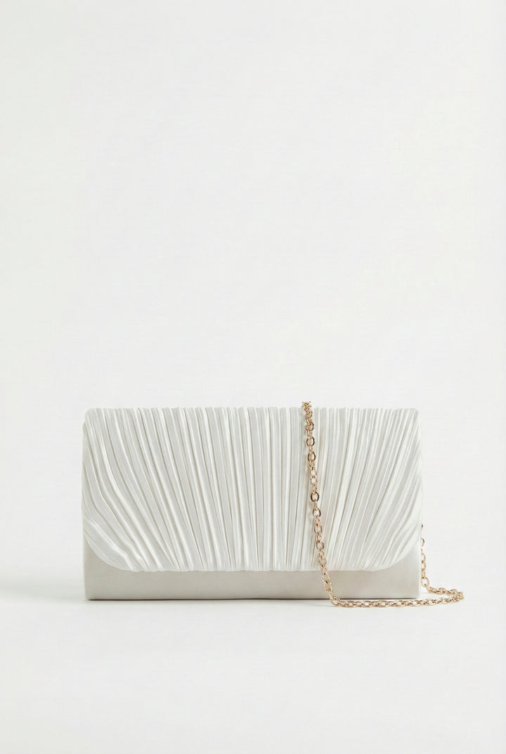 Soft Glow Pleated Clutch