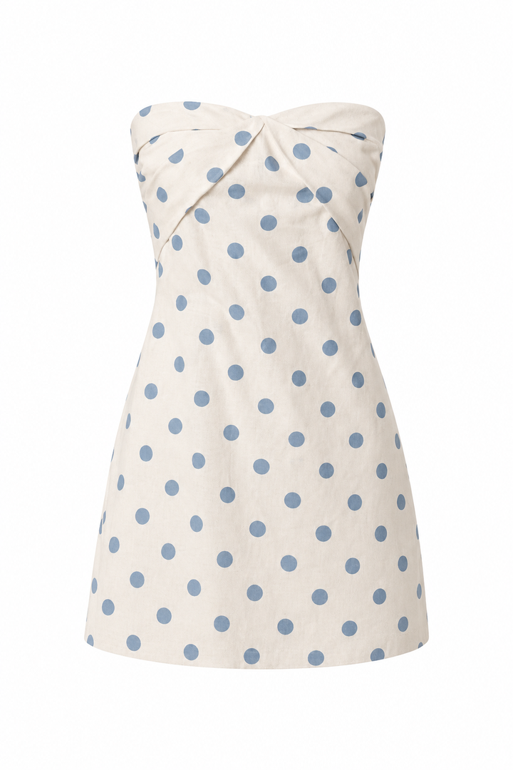 Soho Polka Dot Linen Mini Dress