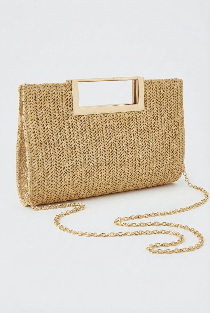 Vacation Town Woven Handle Bag