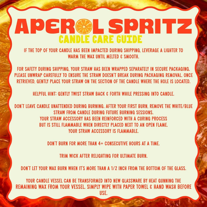 Aperol Spritz Candle