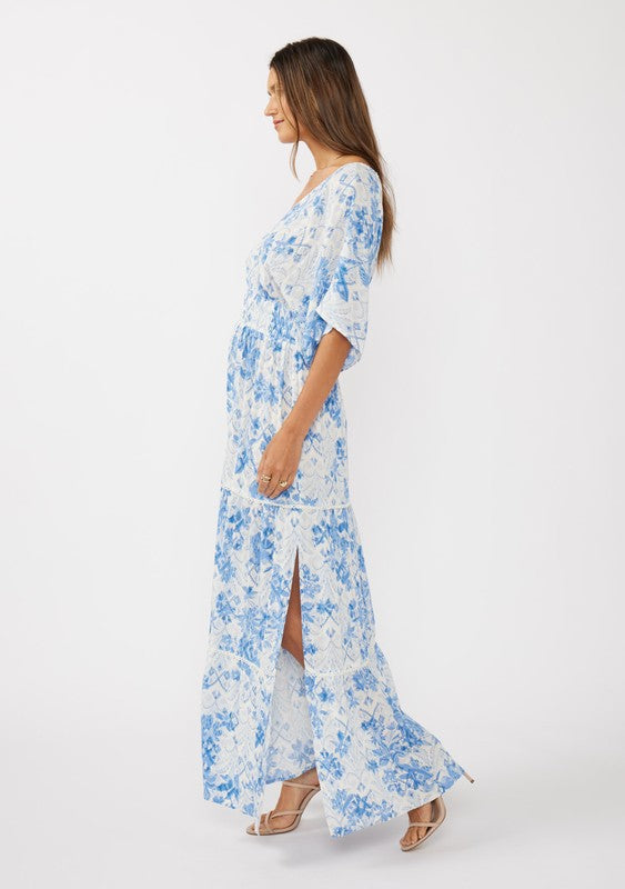 Yasmin Kimono Sleeve Maxi Dress