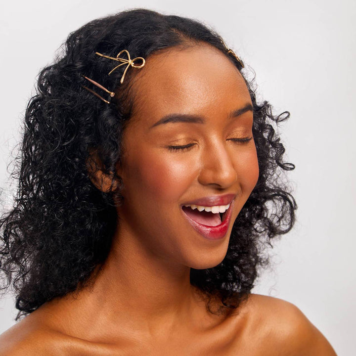 KITSCH Puffy & Bow Bobby Pins Set