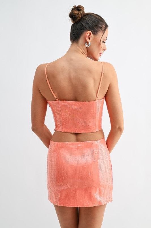 Miami Sunset Sequin Top