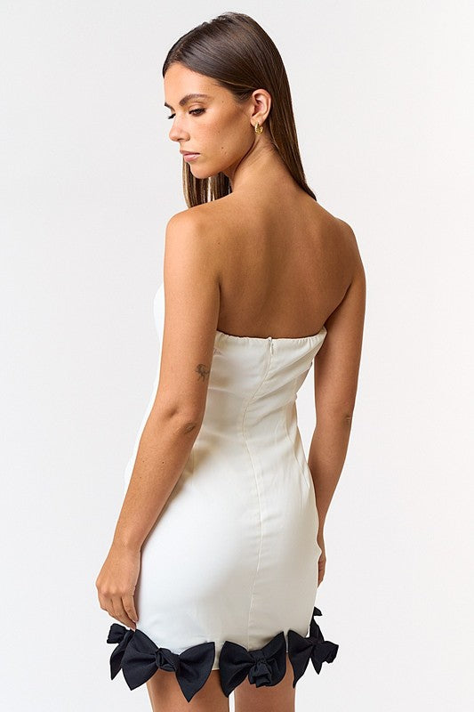 Center Stage Bow Mini Dress