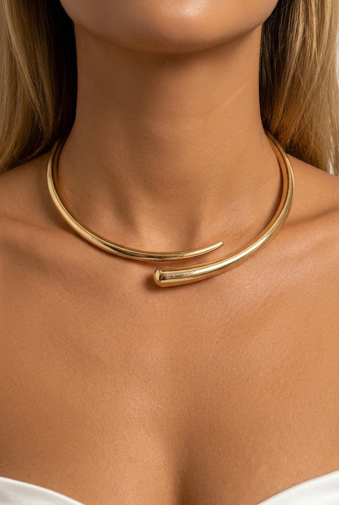 Sculpted Arc Collar Necklace