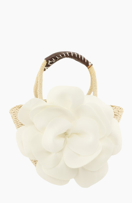 Monaco Flower Straw Handbag