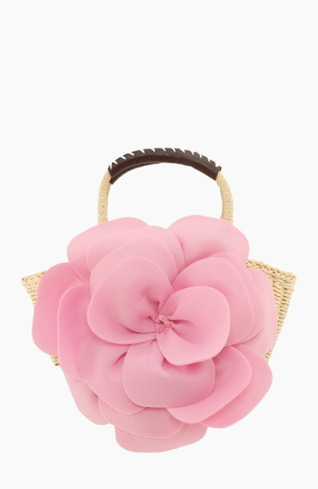 Monaco Flower Straw Handbag