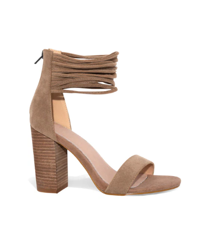 Blair Faux Suede Strappy Heeled Sandal - Final Sale