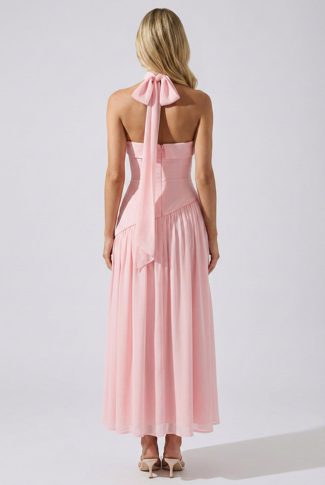 Contour Blush Bandeau Maxi Dress