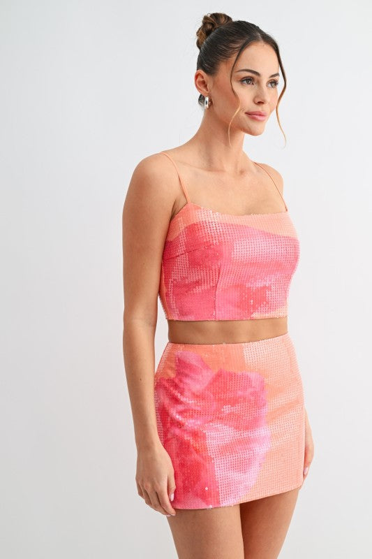 Miami Sunset Sequin Top