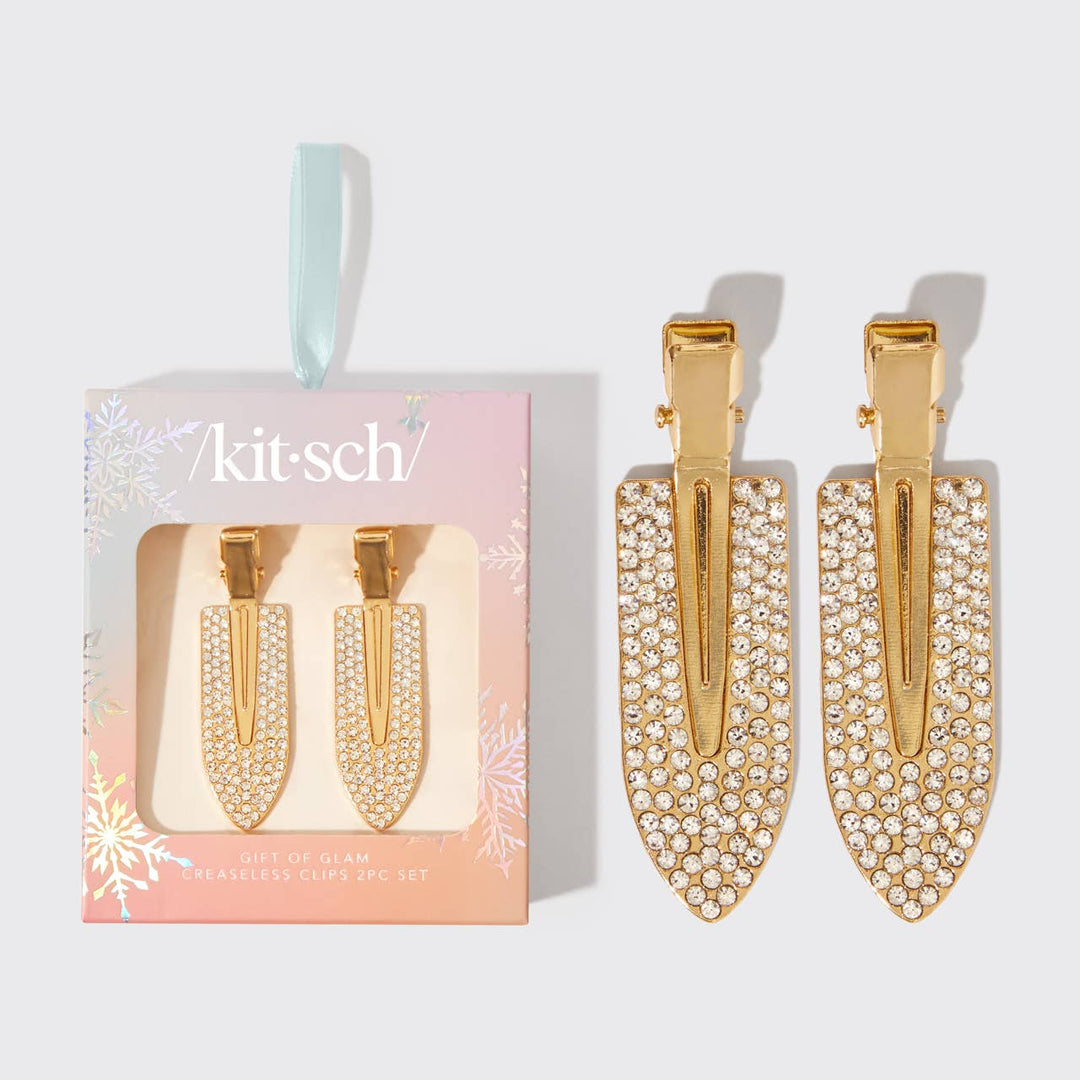 KITSCH Holiday Rhinestone Creaseless Clips Set