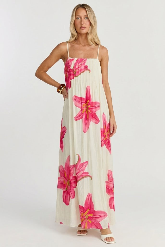 Palm Royale Pleated Maxi Dress