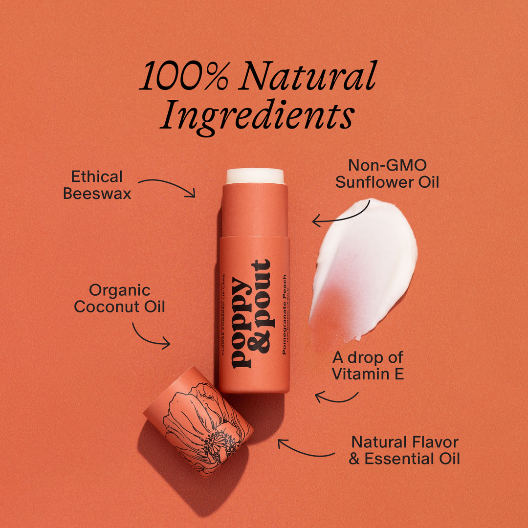 Poppy & Pout Pomegranate Peach Lip Balm