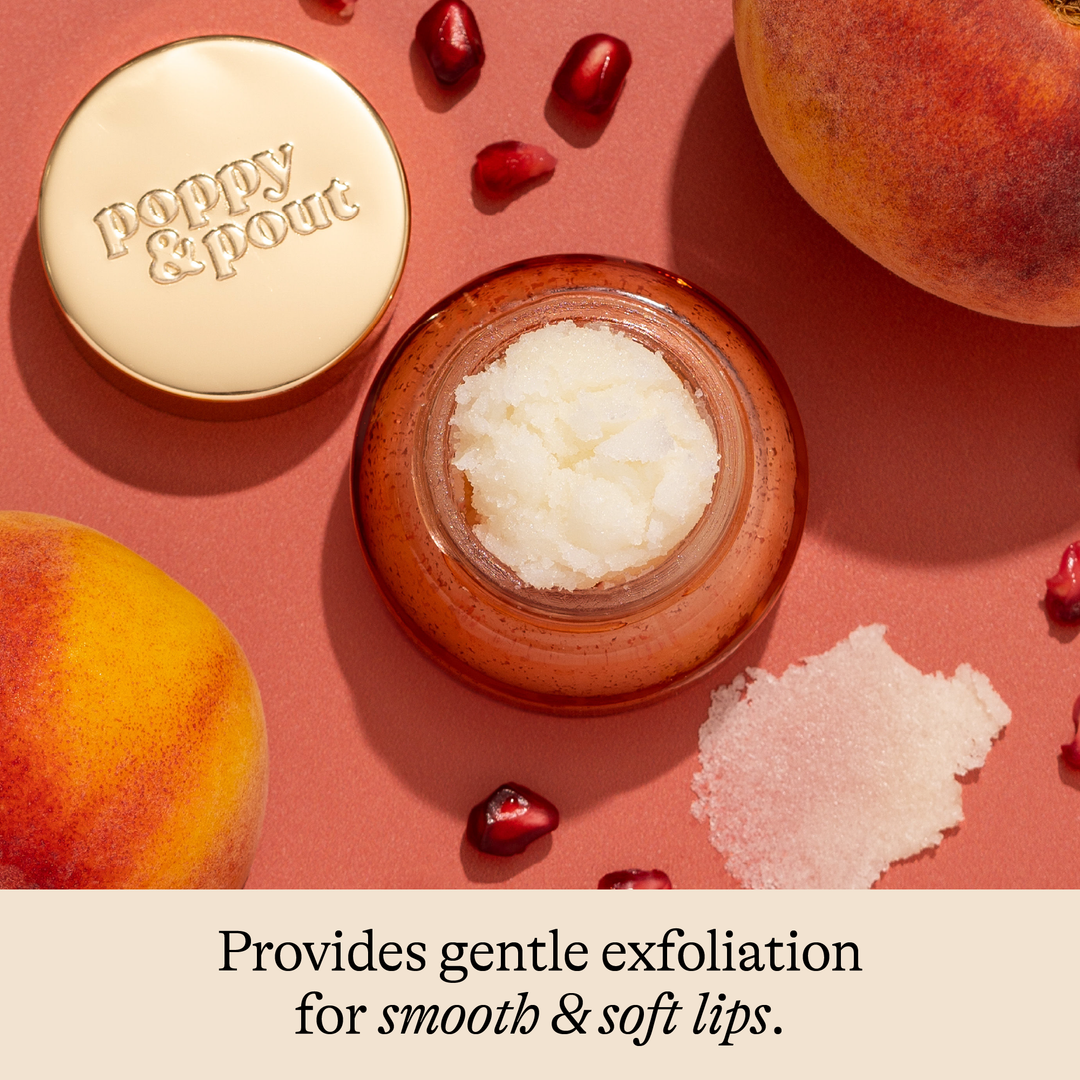 Poppy & Pout Pomegranate Peach Lip Scrub