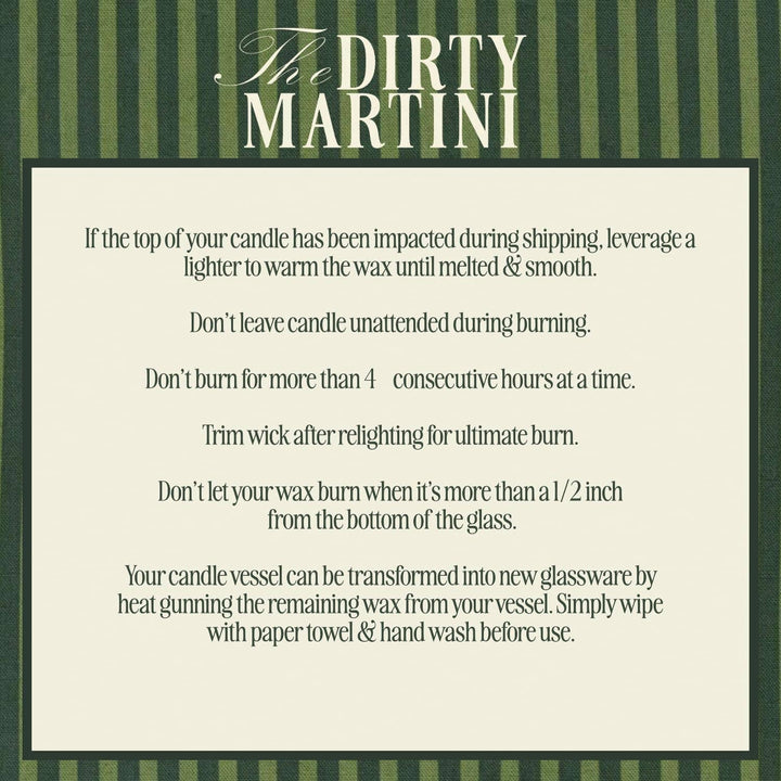 Dirty Martini Candle