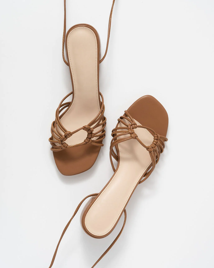 Celia Strappy Lace Up Heels - Final Sale